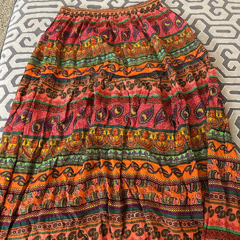 Boho maxi skirt